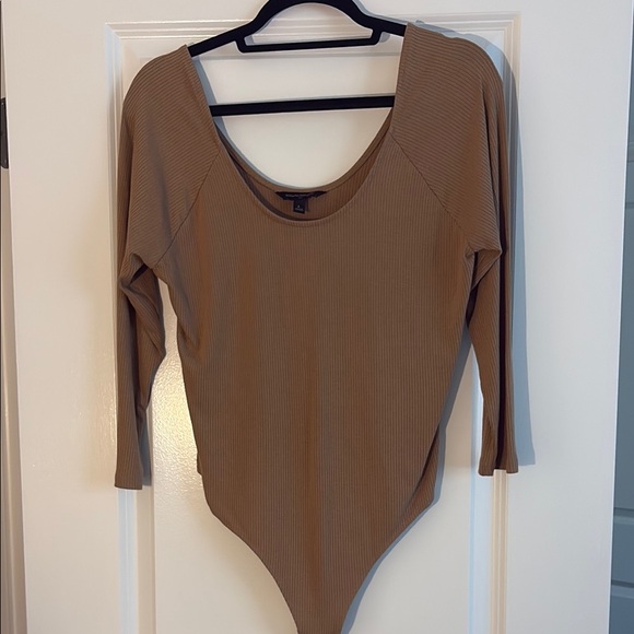 Banana Republic Ribbed Brown Bodysuit - Picture 1 of 4